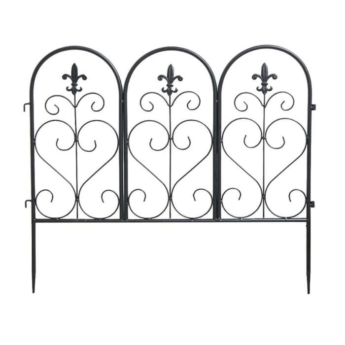 Garden Fence Panels - Set of 5 Vintage Style Decorative Garden Fence Panels