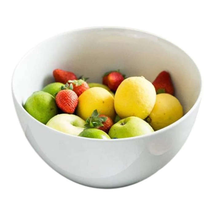 Large Round Shape White Porcelain Serving Bowl