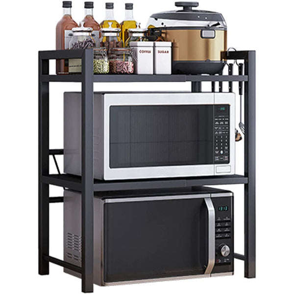 Kitchen Microwave Oven Holder Rack Iron Storage Organizer Shelf Stand (2-Layers)