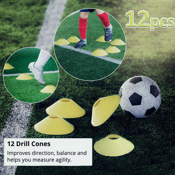 Speed Agility Training Set - Includes 1 Resistance Parachute, 1 Agility Ladder, 4 Steel Stakes, 4...