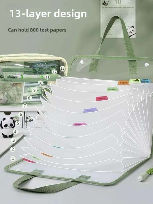 Transparent 13 Pocket A4 Carry Bag