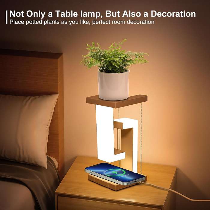 USB Dimmable Night Light with Wireless Charging