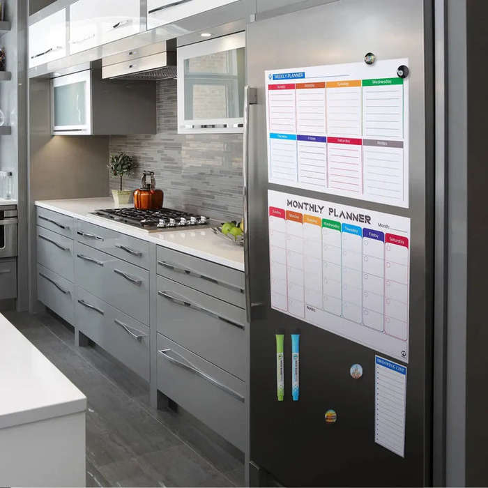 Magnetic, Reusable Monthly, Weekly Organizer With A Daily To-Do List.