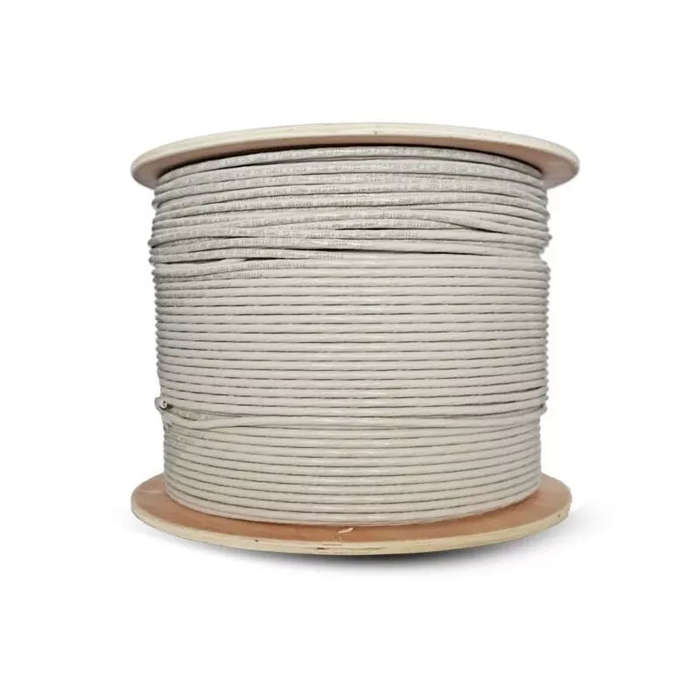 Essential CAT6 Indoor Ethernet Cable 500m Grey Solid Copper UTP Roll | CAT6-500-SC-GEN