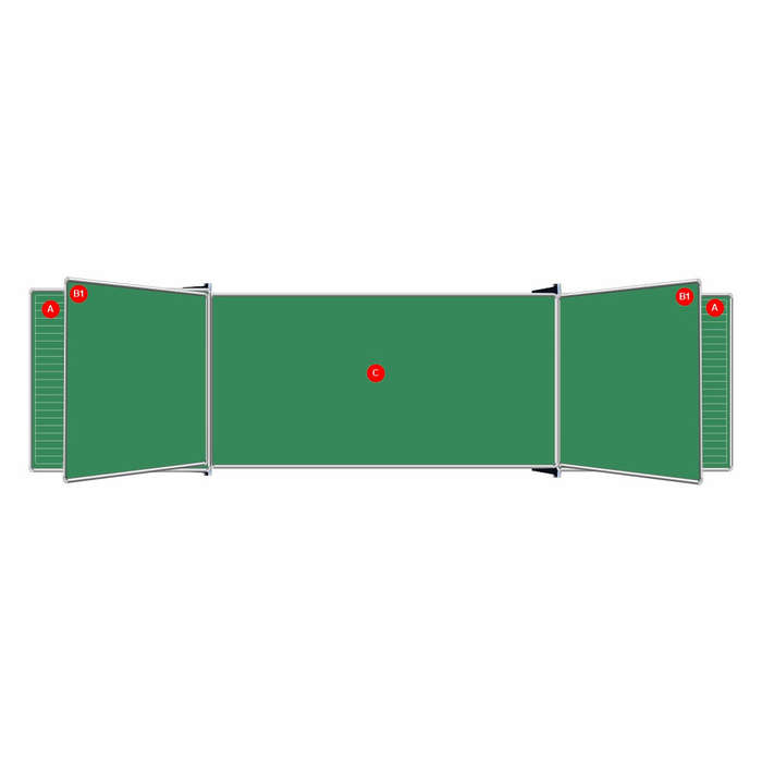 EDUCATIONAL BOARD SIDE PANEL 1220*920 NON-MAG CHALK LINES