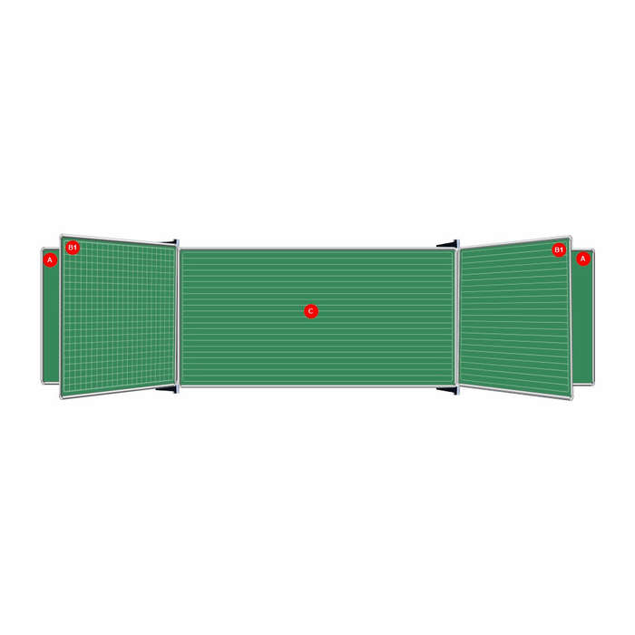EDUCATIONAL BOARD S/LEAF 1220*910 NON-MAG CHALK LINES 1 SI