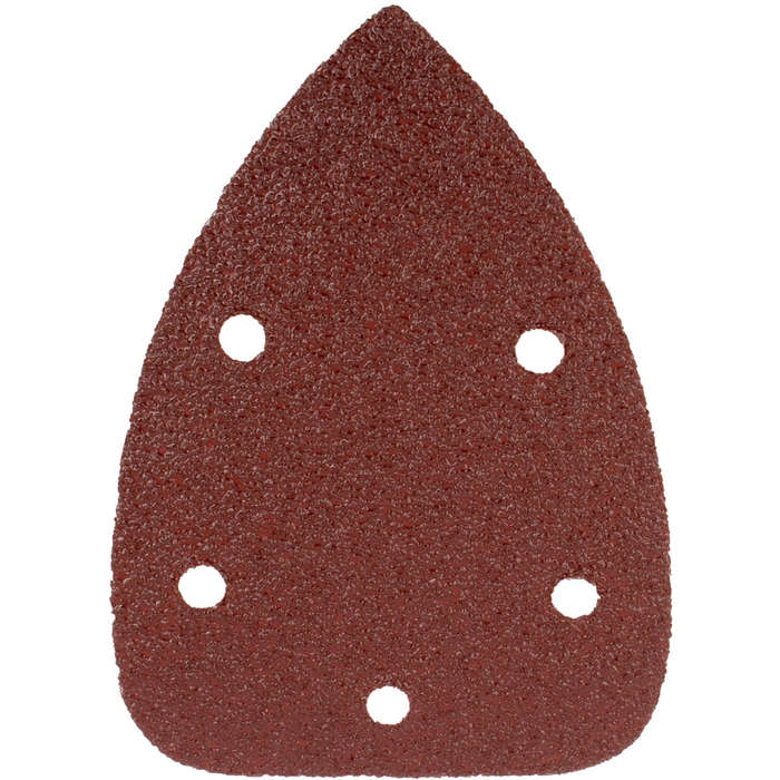 Sanding triangle 60 grit 140 x 140 x 98mm 5/pack w/h hook and loop