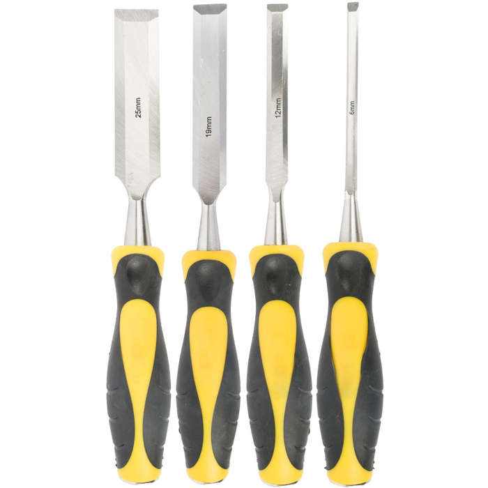 Chisel set wood 4 piece in blister