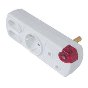 Adap m/plug 1x3p 2x2p 1xschuck p3121 adaptor