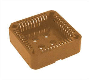 Socket plcc 44p thru-hole brown plcc44td-rh dip brwn