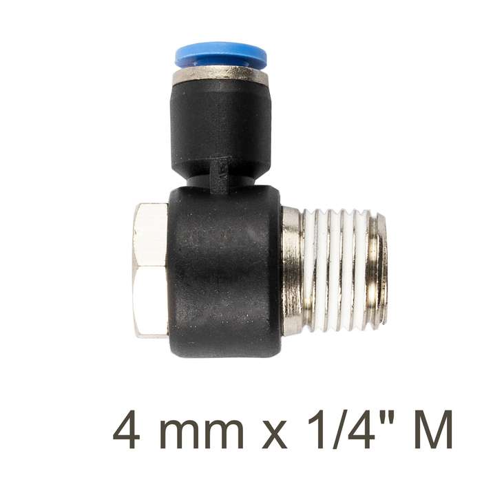 SWIVEL ELBOW PU 4MM X 1/4' M