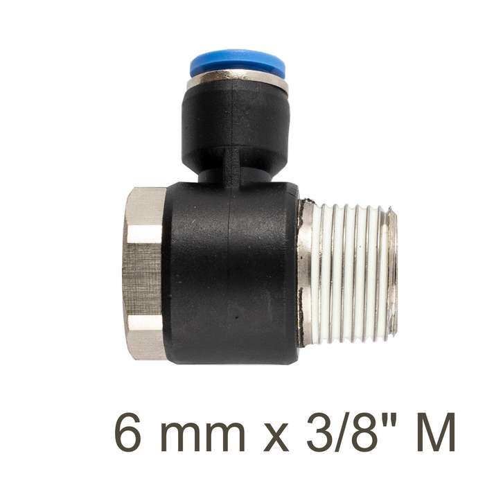 SWIVEL ELBOW PU 6MM X 3/8' M