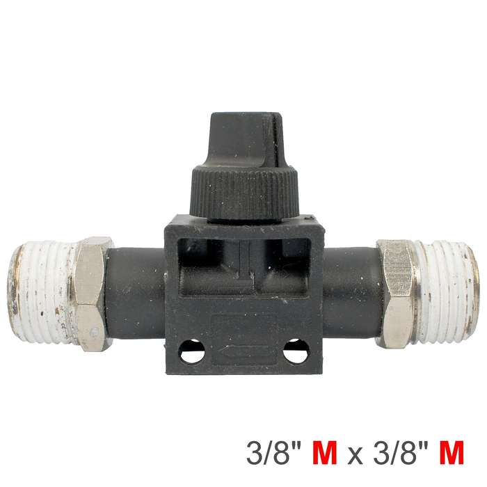 Pu hose fitting valve 3/8'm x 3/8'm