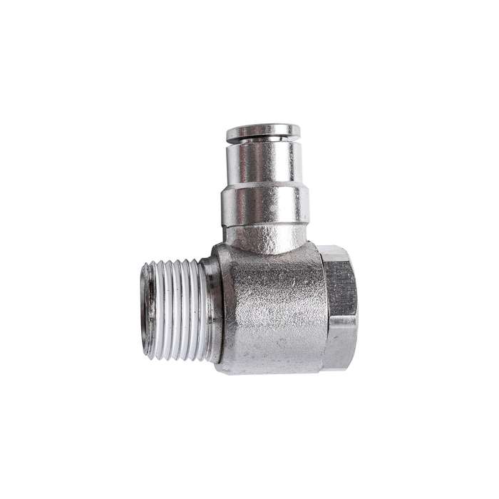 Metal swiv. elbow 6mm x 3/8' m