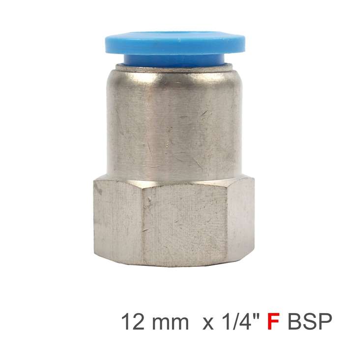 Pu hose fitting straight stud 12mm-1/4 f