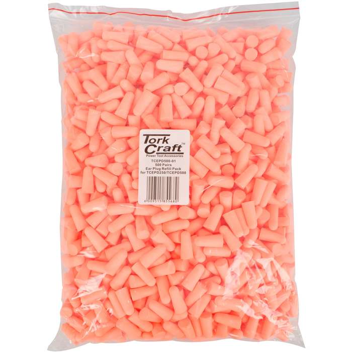 Ear plug refill pack 500 pairs for tcepd250 and tcepd500
