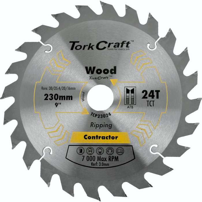 Blade contractor 230x24t 30/1/2 circular saw tct