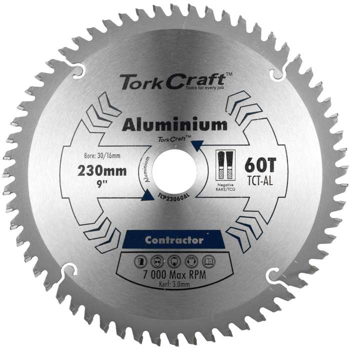 Blade contractor alum 230 x 60 30-16 circular saw tct