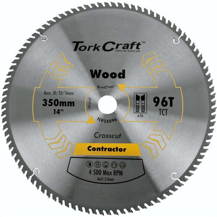 Blade contractor 350 x 96t 30/1 circular saw tct