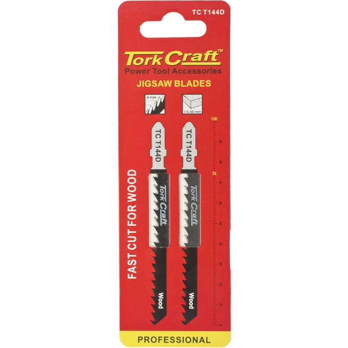 T-shank jigsaw blade fast cut for wood 4mm 6tpi 2pc