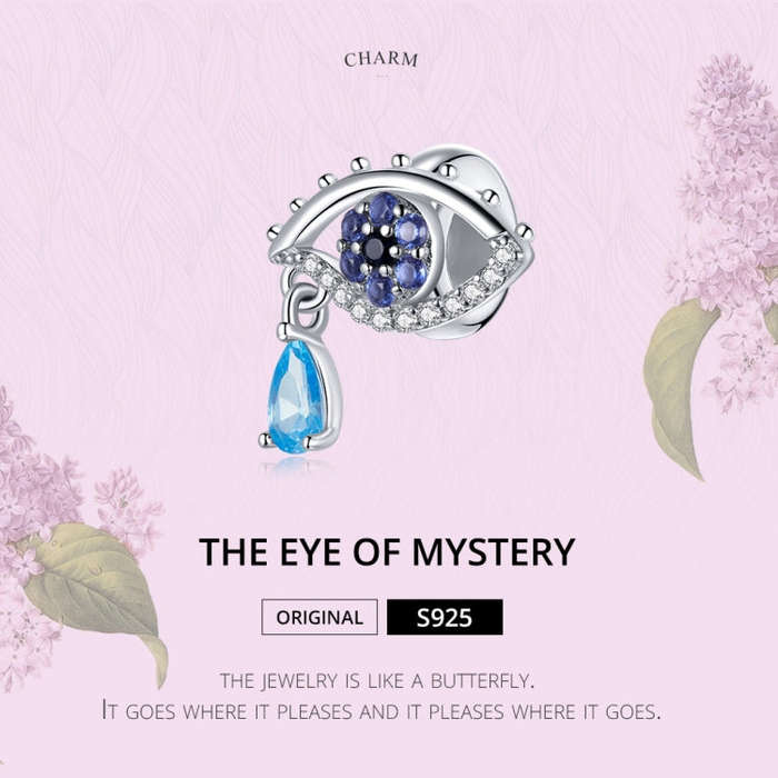S925 Sterling Silver Mysterious Eye Beads DIY Bracelet Necklace Accessories
