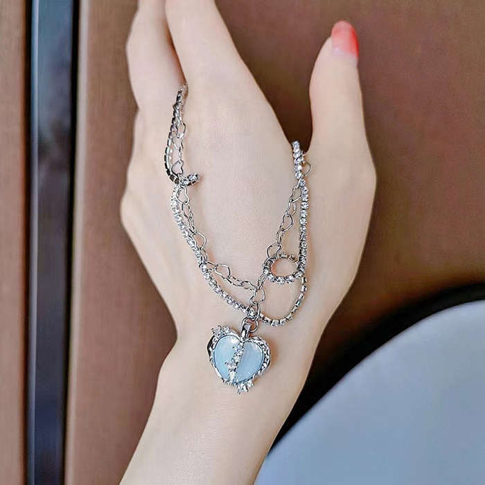 Ladies Alphabet Versatile Titanium Steel Necklace Twist Chain, Specification:XL1946