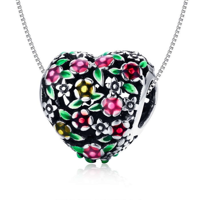S925 Sterling Silver Flowers Valley Beads DIY Bracelet Necklace Accessories