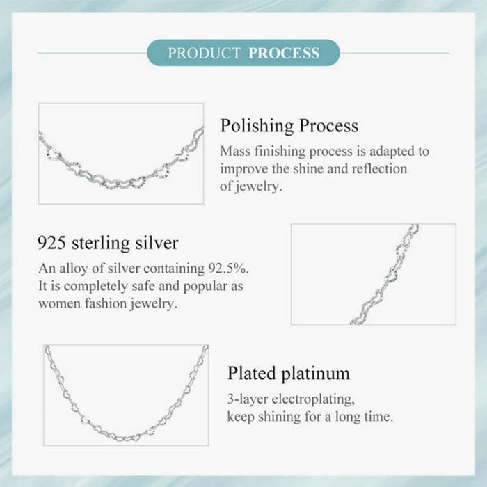 SCA026 Sterling Silver S925  Simple Heart Necklace Jewelry