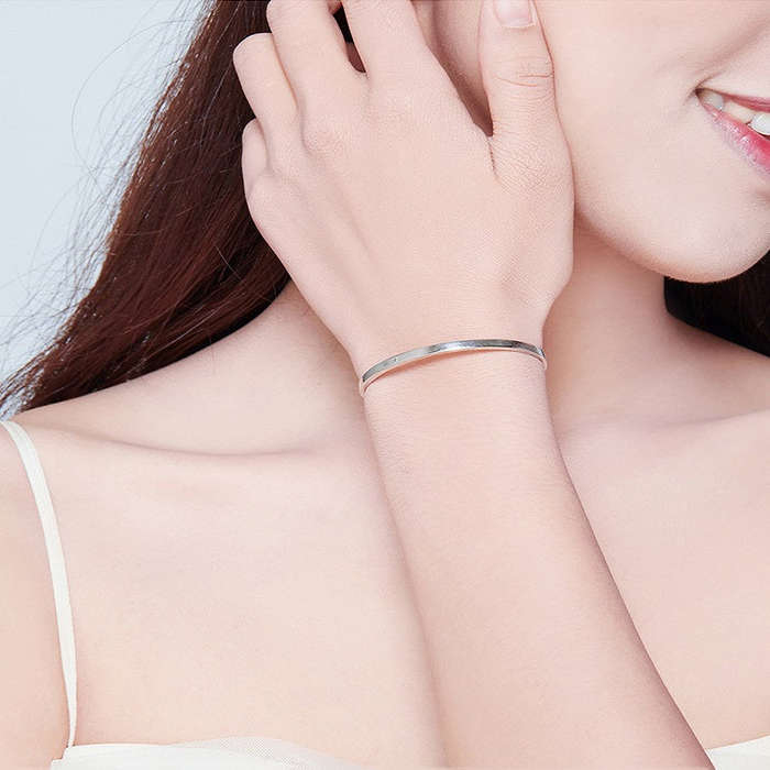 S925 Sterling Silver Bracelet Adjustable Opening Bracelet