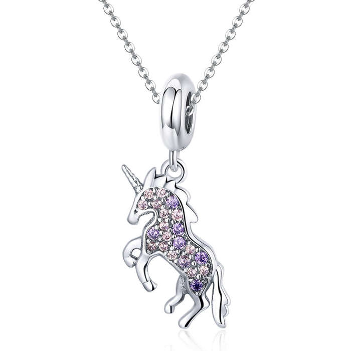 Unicorn DIY Beaded Ladies Bracelet Necklace Accessories S925 Sterling Silver Pendant Beads, Style...