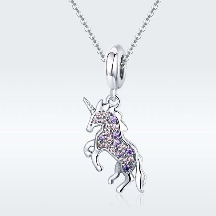 Unicorn DIY Beaded Ladies Bracelet Necklace Accessories S925 Sterling Silver Pendant Beads, Style...
