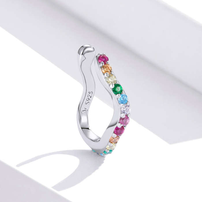 Ear Bone Clip Single Sterling Silver S925 Earrings Zircon Earrings Ear Clip