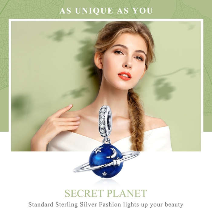 S925 Sterling Silver Secret Planet Charm DIY Bracelet Accessories
