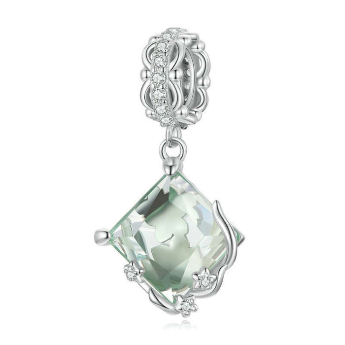 DIY Bracelet Beading Accessories Fresh Natural S925 Silver Pendant, Style: Flower BSC651