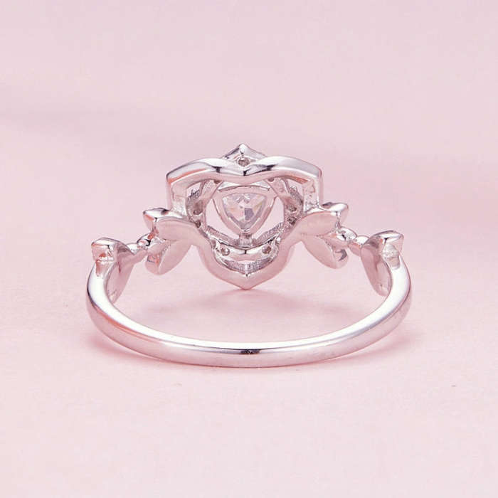 BSR366 Sterling Silver S925 Plated Gold Rose Ring(No.7)