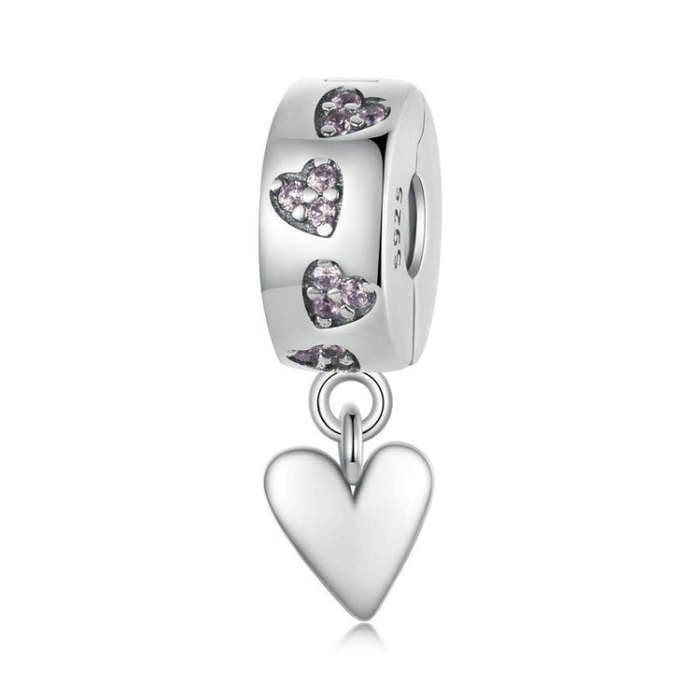 S925 Sterling Silver Love DIY Jewelry Beads(SCC2694)