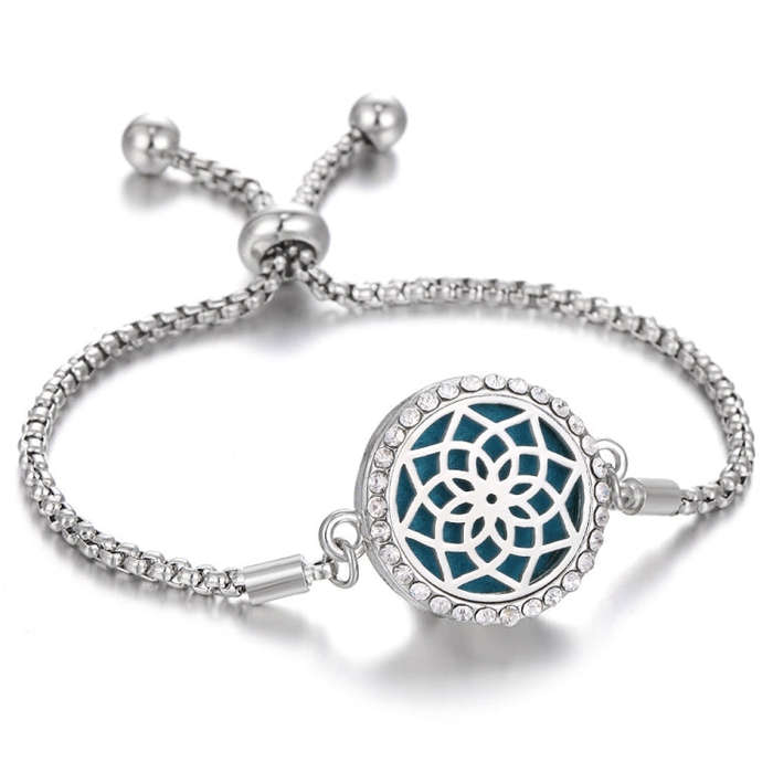 Diamond Hollow Bracelet Removable Perfume Diffuser Bracelet, Color: 18