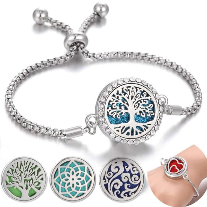 Diamond Hollow Bracelet Removable Perfume Diffuser Bracelet, Color: 18