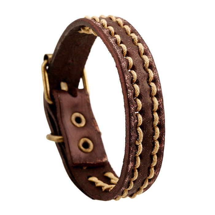Simple Vintage Braided Bracelet Personalized Adjustable Bracelet(Retro Brown)