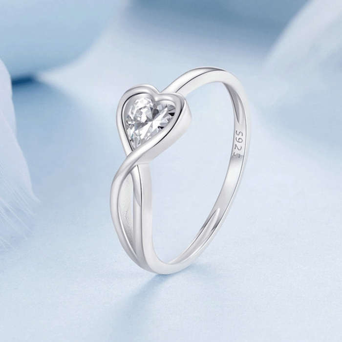 S925 Platinum-plated Infinite Loop Love Ring(No.7)
