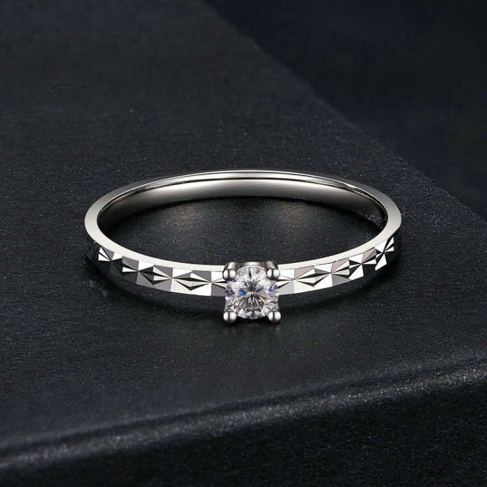 MSR059 S925 Sterling Silver Platinum Moissanite Ring(6)