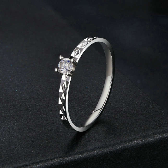 MSR059 S925 Sterling Silver Platinum Moissanite Ring(7)