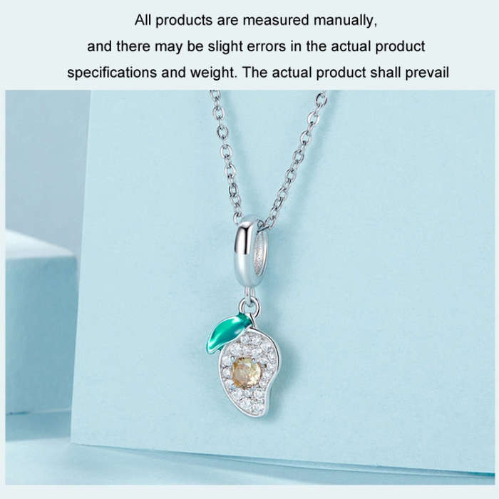 S925 Sterling Silver DIY Mango Bracelet Pendant(SCC2822)