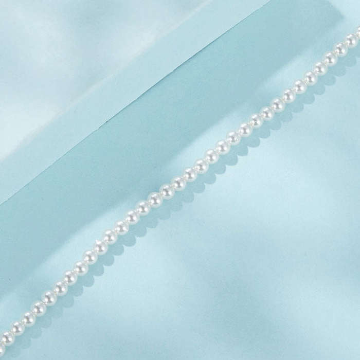 S925 Sterling Silver Opal Shell Pearl Bracelet(SCB280)