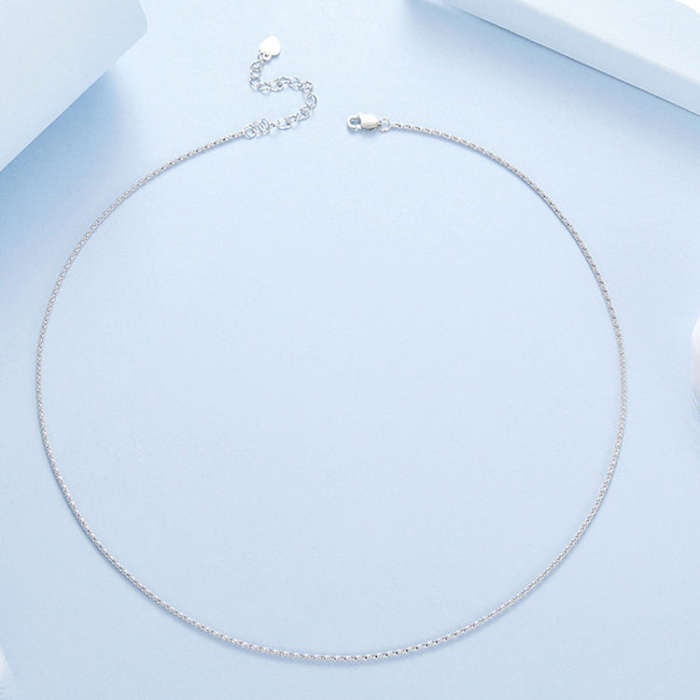 S925 Sterling Silver Platinum-Plated Meteorite Necklace(BSA010)