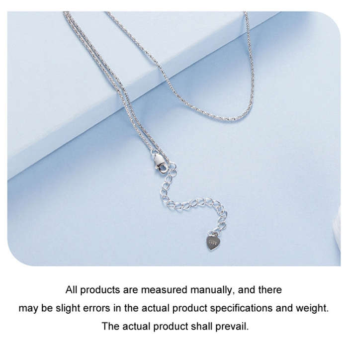 S925 Sterling Silver Platinum-Plated Meteorite Necklace(BSA010)