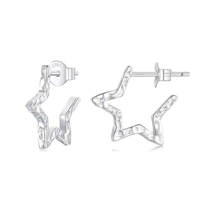 S925 Sterling Silver Star Earrings For Women(BSE1109)