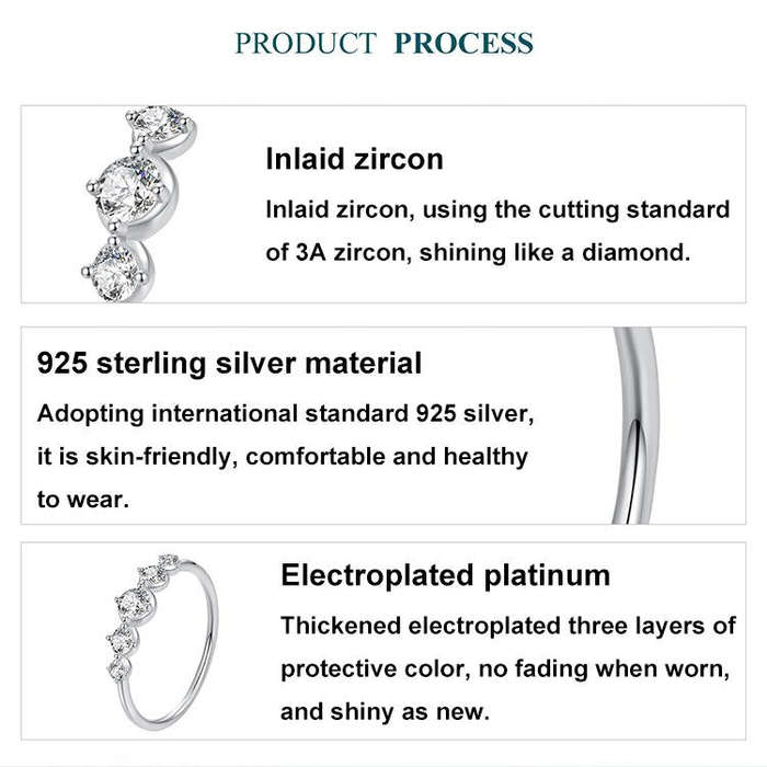 BSR620 S925 Sterling Silver Platinum-plated Shining Zircon Ring(8)