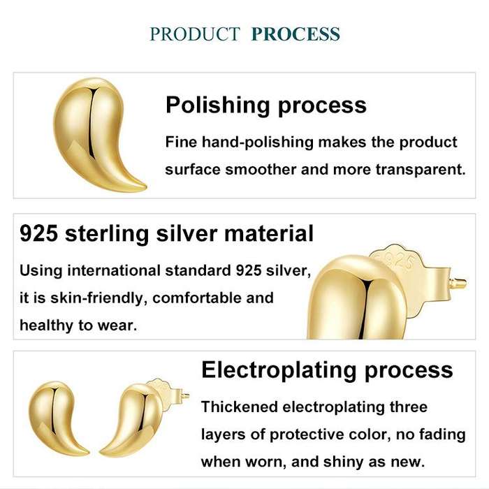 BSE1124 S925 Sterling Silver Metal Glossy Comma Shape Earrings, Spec: Oxidized