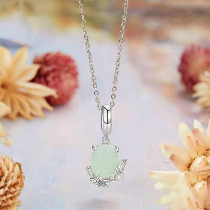 S925 Sterling Silver Pearl Flower Pendant(BSC1108)